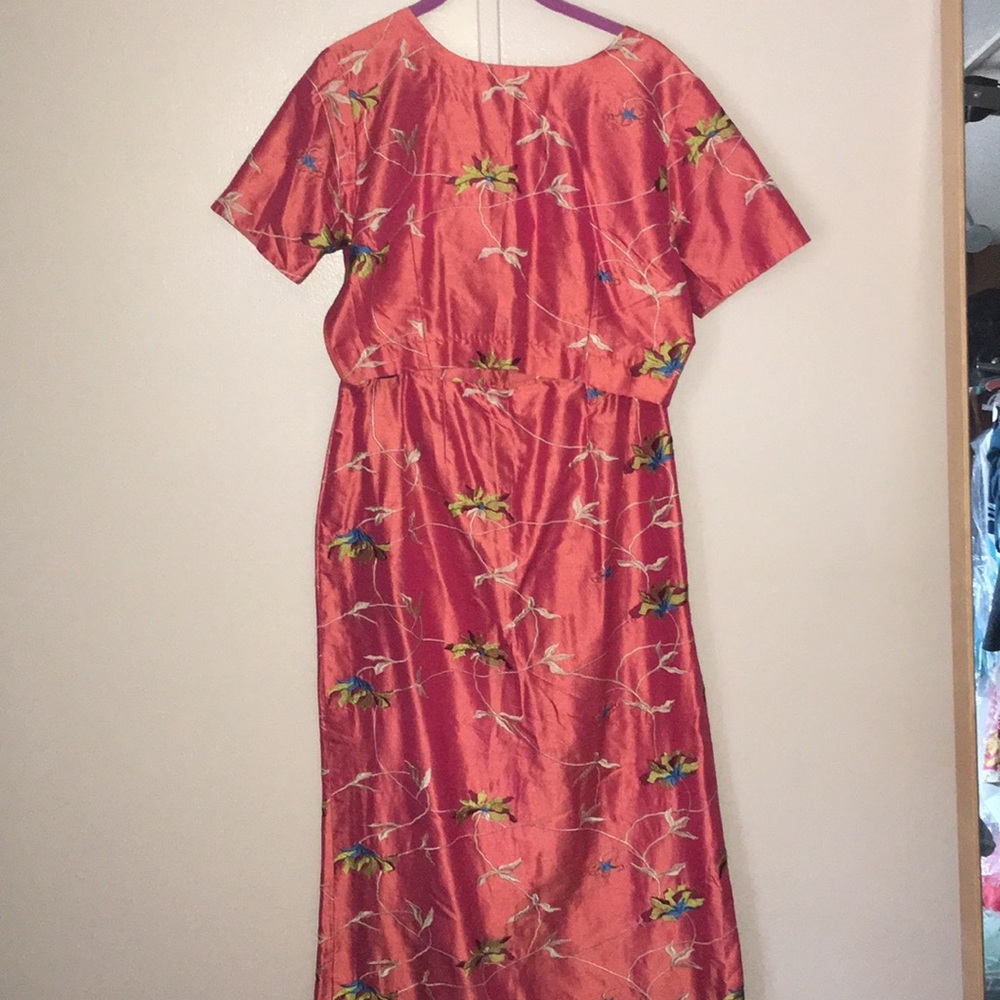 Vintage Silk Sari Skirtsuit